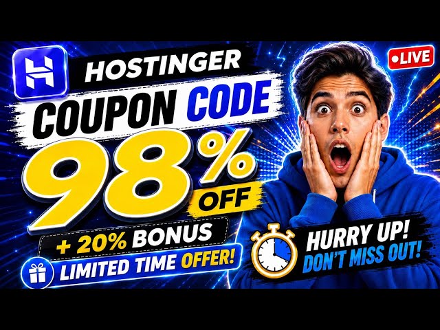 Hostinger Coupon Code 2026 🚨 HURRY UP ✅ | Hostinger Discount Code | Hostinger Promo Code WORKING 🔥