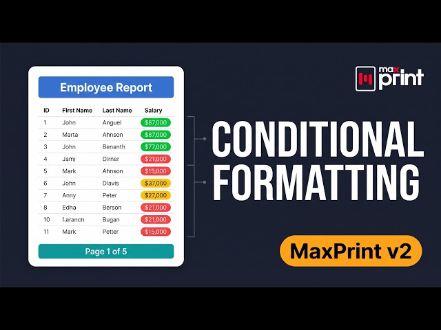 How to Setup Conditional Formatting in Oracle APEX Reports - MaxPrint v2