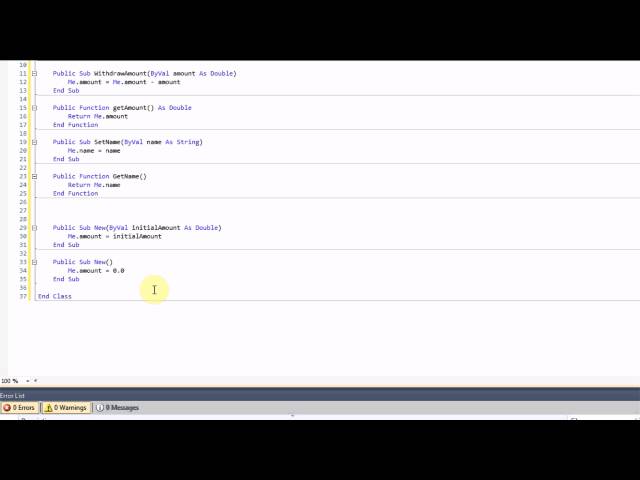 Vb.net - Using Object Oriented Programming