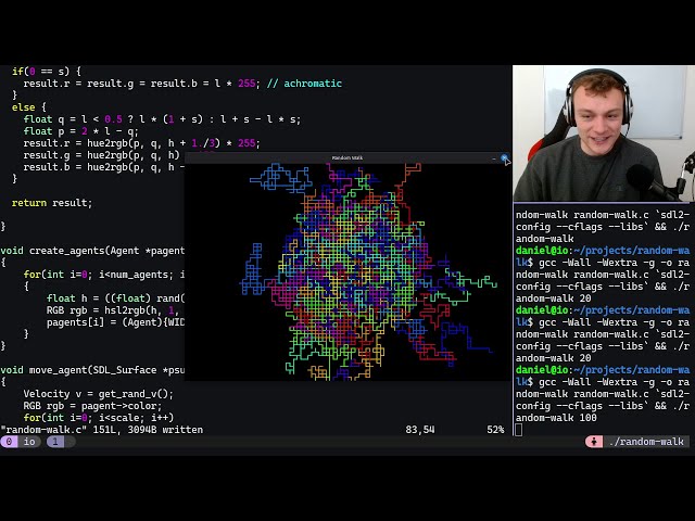 Coding a Random Walk in C