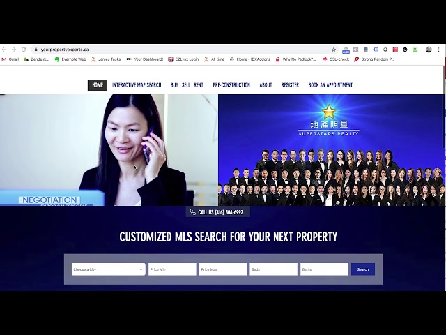 WIX IDX Broker Video Home Page with MLS search