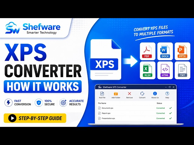How to Convert XPS Files to PDF | Shefware XPS Converter Tutorial #XPSConverter #XPSToPDF #Shefware