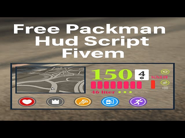 Free Hud script Fivem | New Packman Hud Qbcore & Esx | Clean & Simple