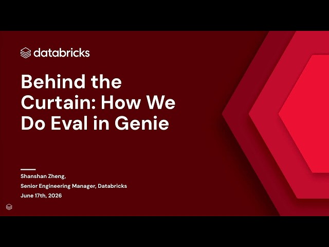 How Databricks Evaluates Genie at Scale: Eval Pipelines and LLM-as-Judge