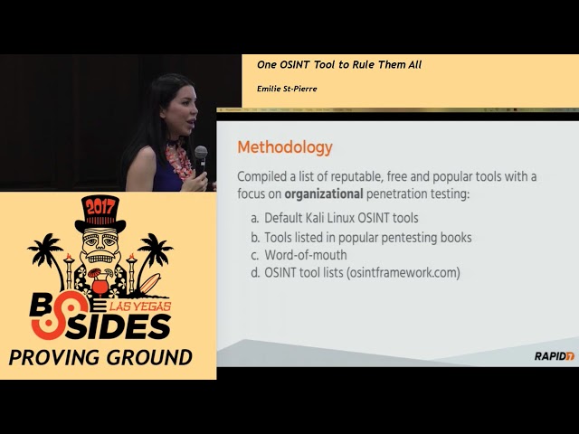 PG - One OSINT Tool to Rule Them All - Emilie St-Pierre