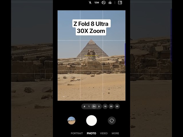 Galaxy Z Fold 8 ULTRA - Zoom Test ( Giza Plateau )