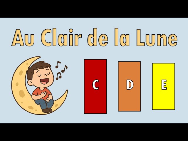 Au Clair de la Lune | Easy CDE Play-Along for Kids 🌙