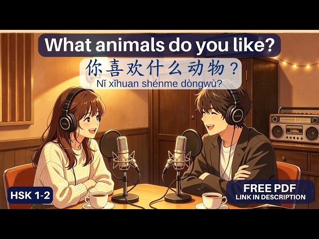 Chinese Conversation Practice for Beginners | HSK 1-2 Mandarin Listening & Speaking