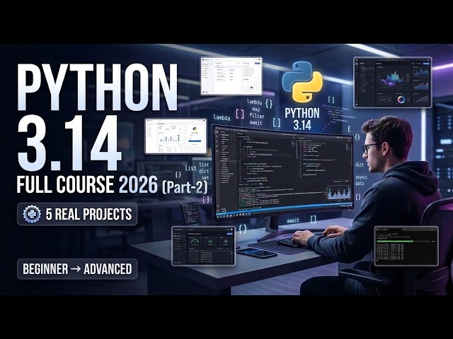 Python 3.14 Full Course 2026 | Beginner to Advanced with 5 Real-World Projects | Part 2
