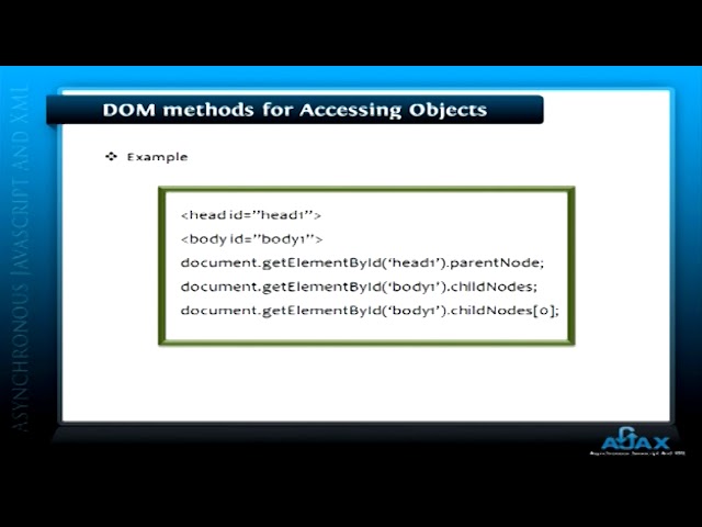 Tutorial for Ajax | Getting to know the DOM | Learn Ajax for Beginners