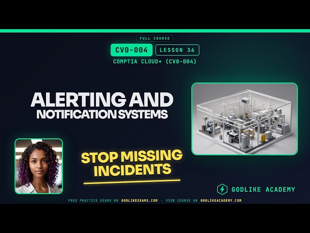 CV0-004 CompTIA Cloud+ · Lesson 36: Alerting & Notification Systems | Master Alerts