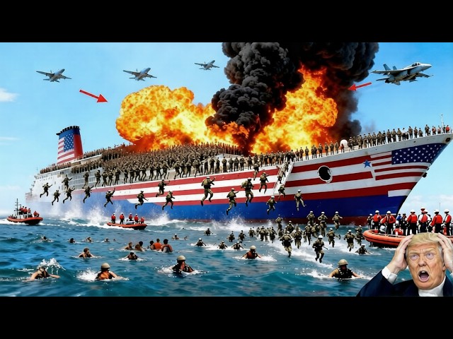 Today, September 16, 2026! Two US aircraft carriers carrying 12,700 troops are attacked by Su-57s.