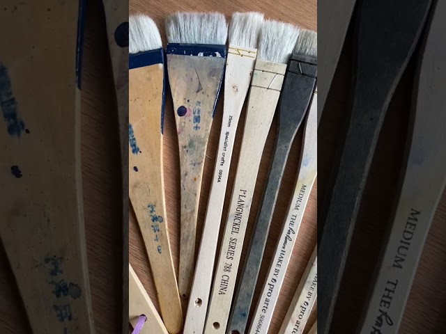 My Collection of Watercolor HAKE BRUSHES, Loose Watercolour Landscape Painting, Big Brush Painting!