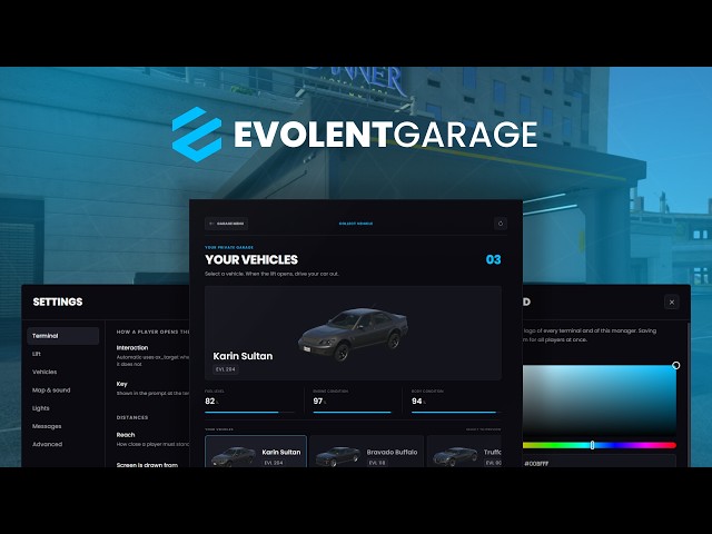 FiveM Resource | Evolent Garage | Underground Vehicle Lift & Terminal