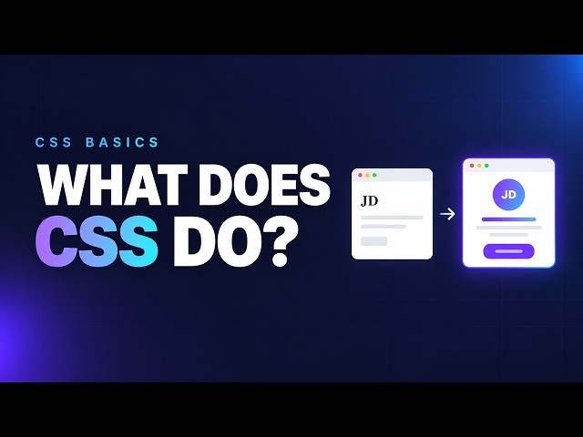 What Does CSS Do? Full CSS Basics Lecture for Beginners #CSS #CSSTutorial #WebDevelopment #HTML