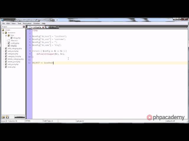 PHP Tutorials: Creating a Blog (Part 3/11)