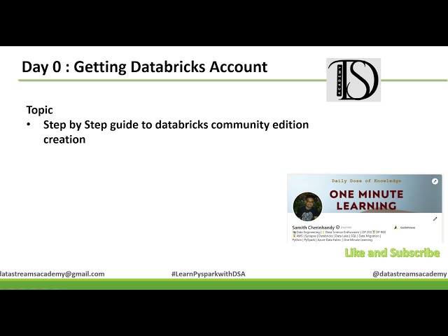 Day 0 : Databricks Community Edition – Setup & Account Creation | #learnwithdsa