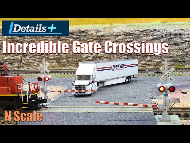 Details+ AMAZING Signal Crossing Gates! - FUNCTIONAL with Servos! - N scale