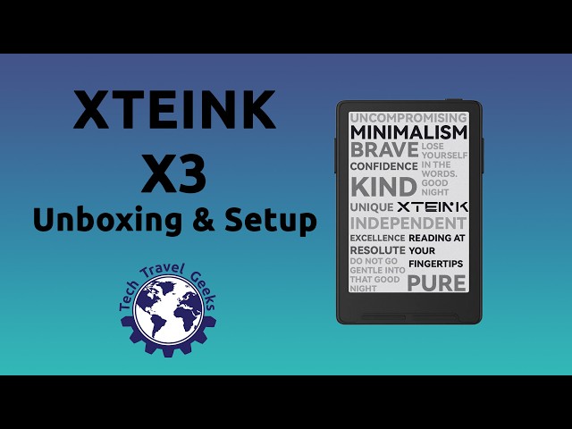 XTEINK X3 eink ebook reader unboxing & setup #xteink