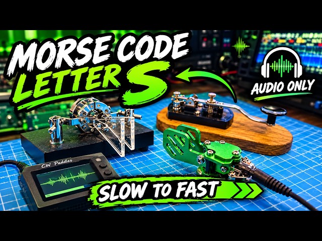 Learn Morse Code FAST With Morse Code Machine - S (Practice WPM SLOW and FAST)