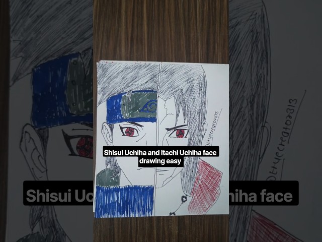 shisui Uchiha and Itachi Uchiha face drawing easy| #itachi #shisui #anime #drawing #animeart #speed