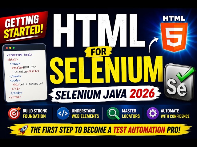 22. Getting started - HTML for Selenium (Selenium Java 2026)