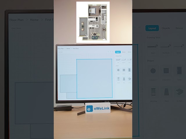 Part 1/4 — This is where visual smart home control begins.Map your home with eWeLink Floor Plan.