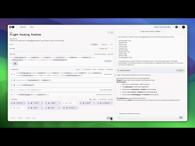bools demo -  mathematical optimisation for everyone