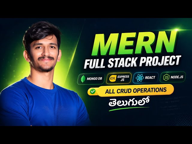 MERN Full-stack Project in Telugu | Full Stack CRUD App in Telugu