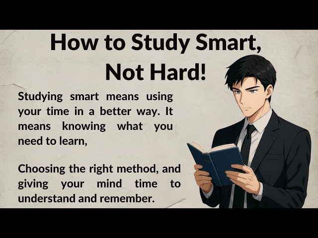 How to Study Smart, Not Hard! || Graded Reader || Easy English Practice || Improve Your English