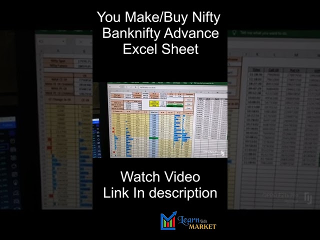 Nifty & Banknifty Advance Option Chain Analysis In Excel 31/10/2022