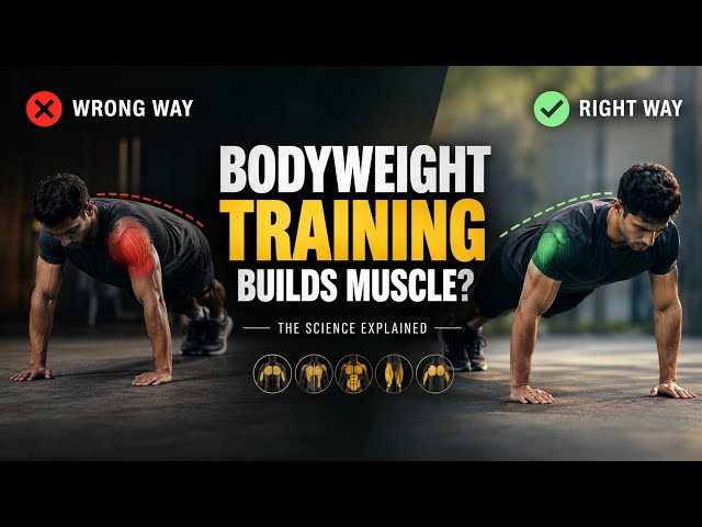 Can Bodyweight Training Build Muscle? The Science Explained #musclebuilding  #fitness 