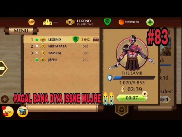 NEW BOSS PAGAL HAI 😡 || SHADOW FIGHT 2 UNDERWORLD || HINDI GAMEPLAY