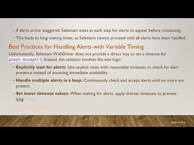Managing Timeout Issues with Selenium Alert.Accept in C#