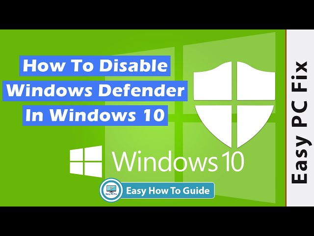 How To Disable Windows Defender In Windows 10 | Turn Off Windows Defender (How To guide 2021)
