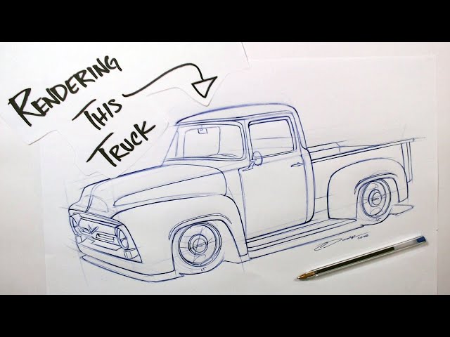 Rendering a Ford F100 (Full Length Live Vid) w/ Pinstripe Chris