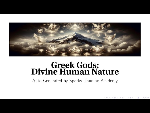 Greek Gods: Divine Human Nature