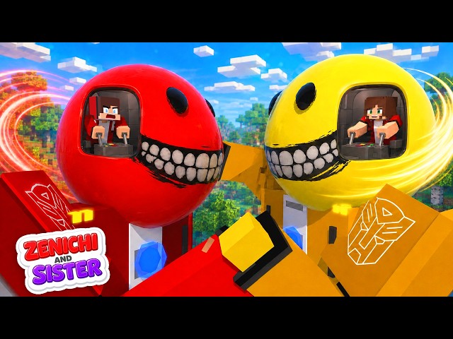 Transformers Battle Cruelty vs Verity! - JJ x Sister Story - Minecraft Animation