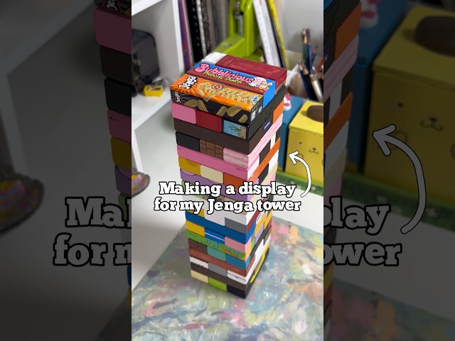 How I’m displaying my Jenga tower #youtubeshorts #viral