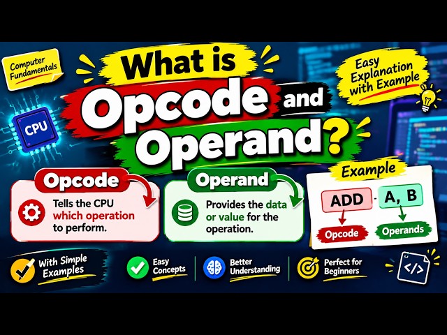 What is Opcode and Operand? | Computer Science Basics Explained Simply