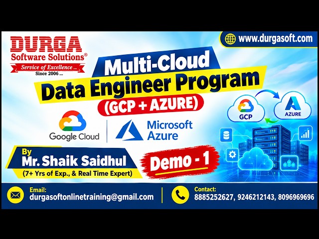 Multi-Cloud Data Engineer Program (GCP + AZURE) tutorials || Demo - 1 || by Mr. Shaik Saidhul