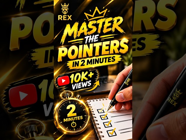 Learn Pointer In cpp || part 2 || REX || #10kviews #code #technology #gamers #learner