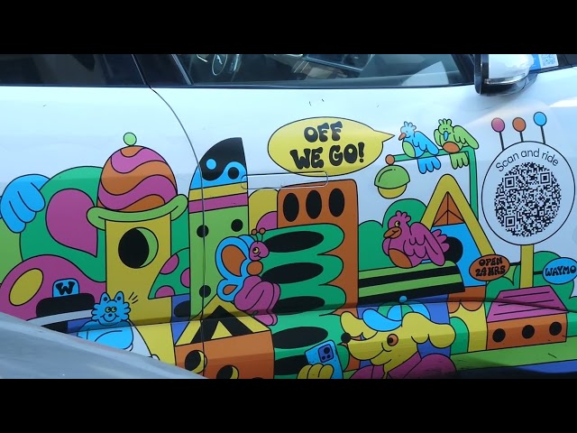 Waymo Driverless Car Off We Go Art Sunset Blvd Los Angeles California October 2, 2026