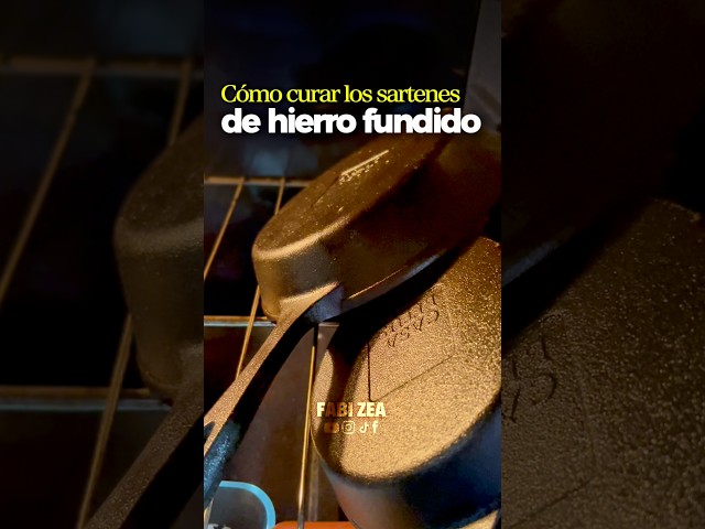 COMO "CURAR" SARTENES DE HIERRO FUNDIDO #shorts #cocina #cocinafacil #recetas #recetasfaciles