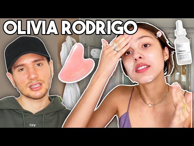 Reacting to Olivia Rodrigo's Skincare Routine (routine for teenagers with hormonal acne!🌋 )