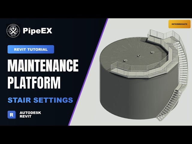 How to Create a Maintenance Platform in Revit | Tank Access & Industrial Stairs