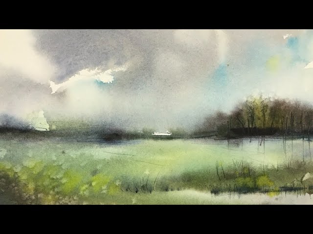Abstract Loose Landscape Watercolour Painting To Get You Started!