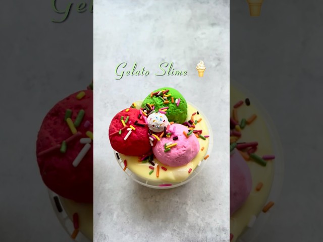 #ItalianGelatoSlime 🍦🇮🇹 | #FruitySlime Creation 🌈
