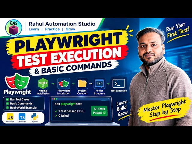 Playwright Test Execution & Basic Commands | Playwright Tutorial for Beginners