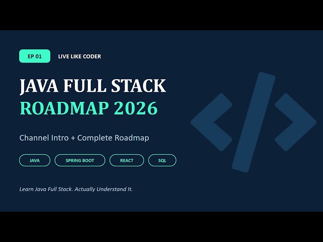 Java Full Stack Roadmap 2026 | Zero to Job-Ready (Hindi)